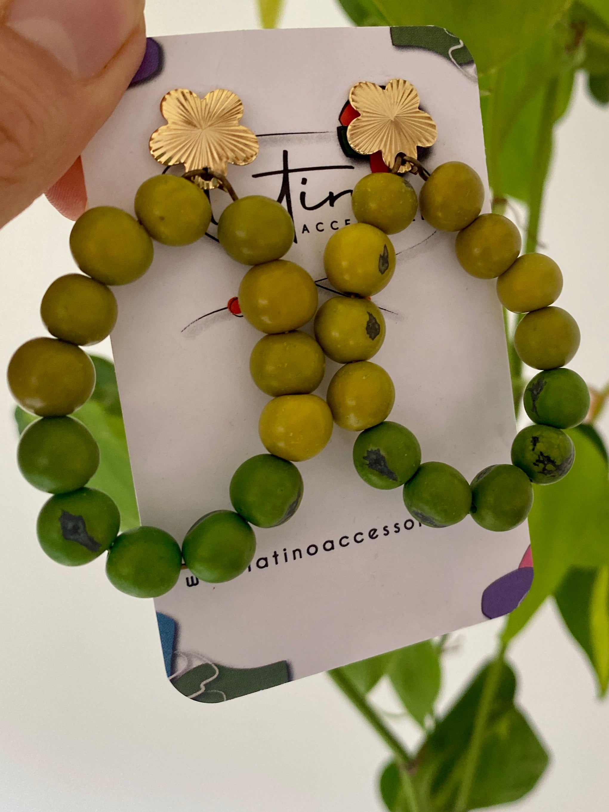 Green Açai Earrings